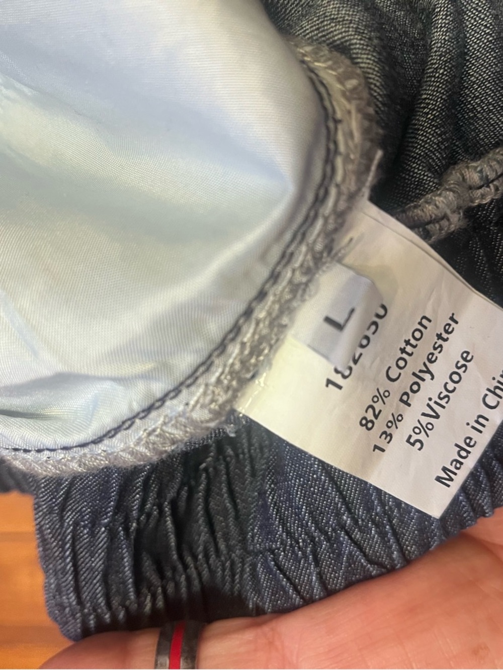 UOOZEE Two-Tone Chambray Pants - - Picture 8 of 11